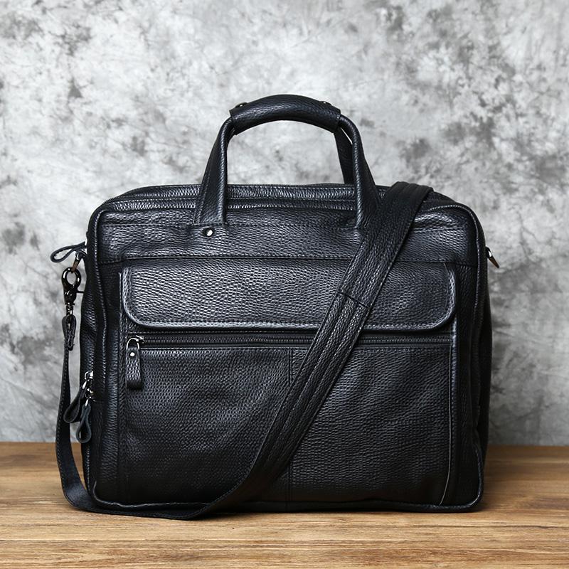 Fashion Leather Men Briefcase Top Layer Cowhide Business Handbag Casual Shoulder Messenger Bag for 15 Inch Laptop Bag NZPJ
Fashion Leather Men Briefcase Top Layer Cowhide Business Handbag Casual Shoulder Messenger Bag for 15 Inch Laptop Bag NZPJ