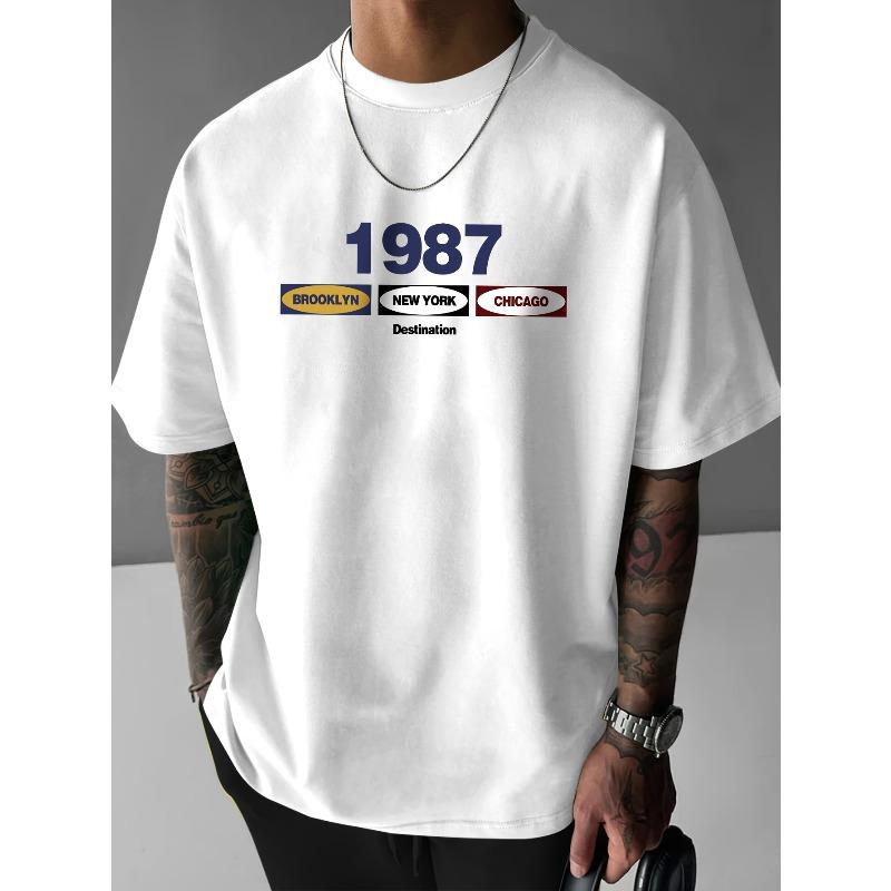 T-Shirt for Plus Size Men, Featuring a Retro 1987 New York Print, Perfect for Casual Summer And Spring Fashion with a Crew Neck Design 4XL білий
T-Shirt for Plus Size Men, Featuring a Retro 1987 New York Print, Perfect for Casual Summer And Spring Fashion with a Crew Neck Design 4XL білий