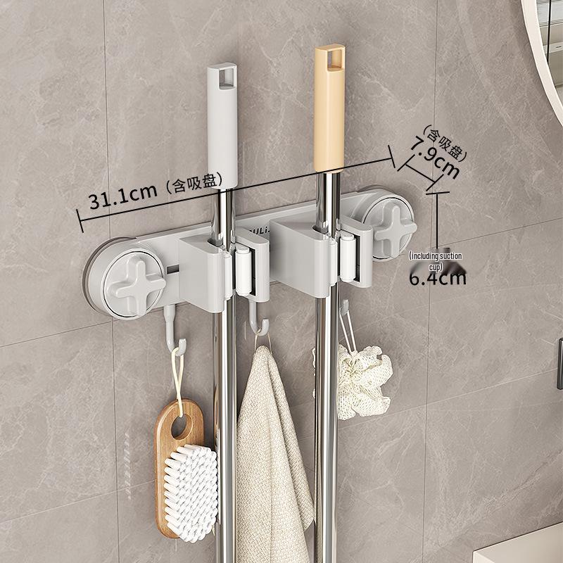Mop and Broom Wall Mount No-Drill Clip Holder
Mop and Broom Wall Mount No-Drill Clip Holder