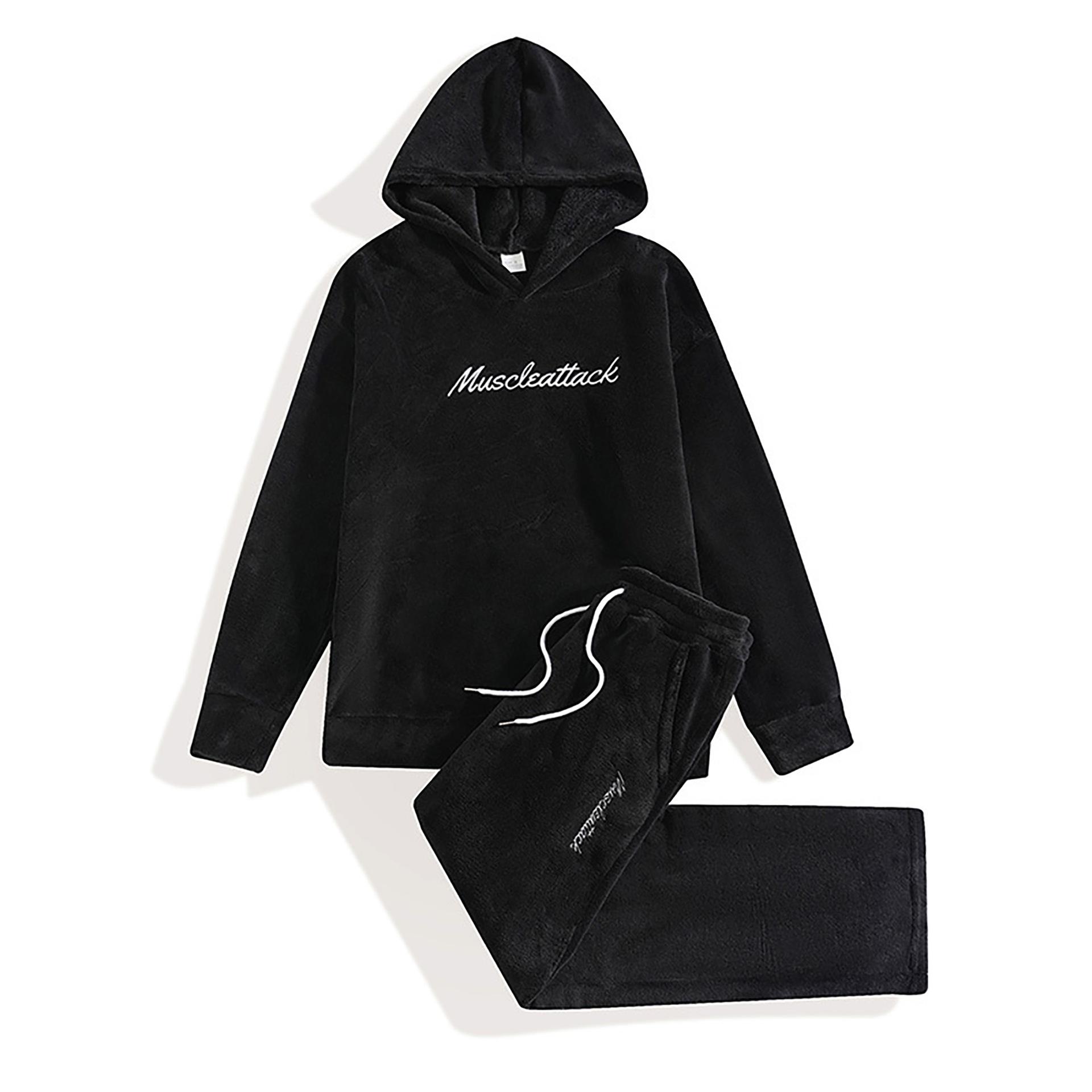 2025 Autumn and Winter Plush Suit Pants Casual Home Wear Thickened Embroidered Letter Sweatshirt S чорний
2025 Autumn and Winter Plush Suit Pants Casual Home Wear Thickened Embroidered Letter Sweatshirt S чорний