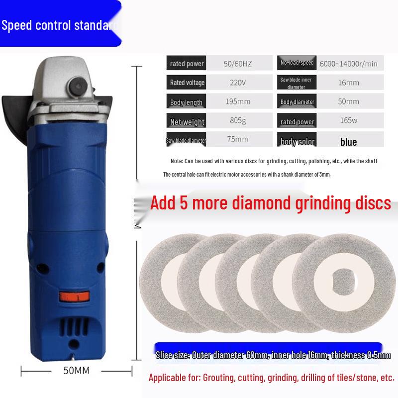 TURBOSUN Mini Adjustable Speed Angle Grinder CN plug (adapter included)
TURBOSUN Mini Adjustable Speed Angle Grinder CN plug (adapter included)