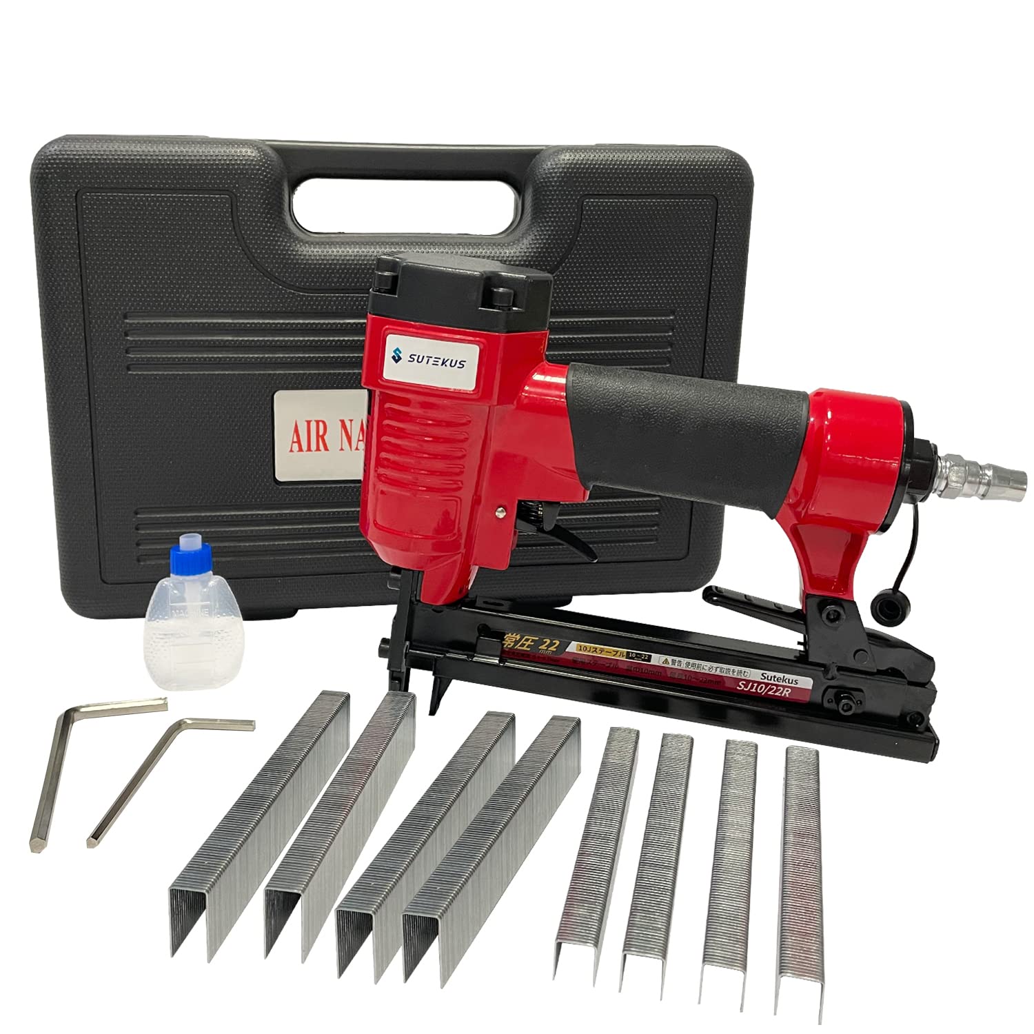 Sutekus Staple Air Tacker 10J Стандартная длина стопы Нормальное давление 800 скоб в комплекте Алюминиевый корпус Прочный 10-22 мм SJ10/22R
Sutekus Staple Air Tacker 10J Стандартная длина стопы Нормальное давление 800 скоб в комплекте Алюминиевый корпус Прочный 10-22 мм SJ10/22R