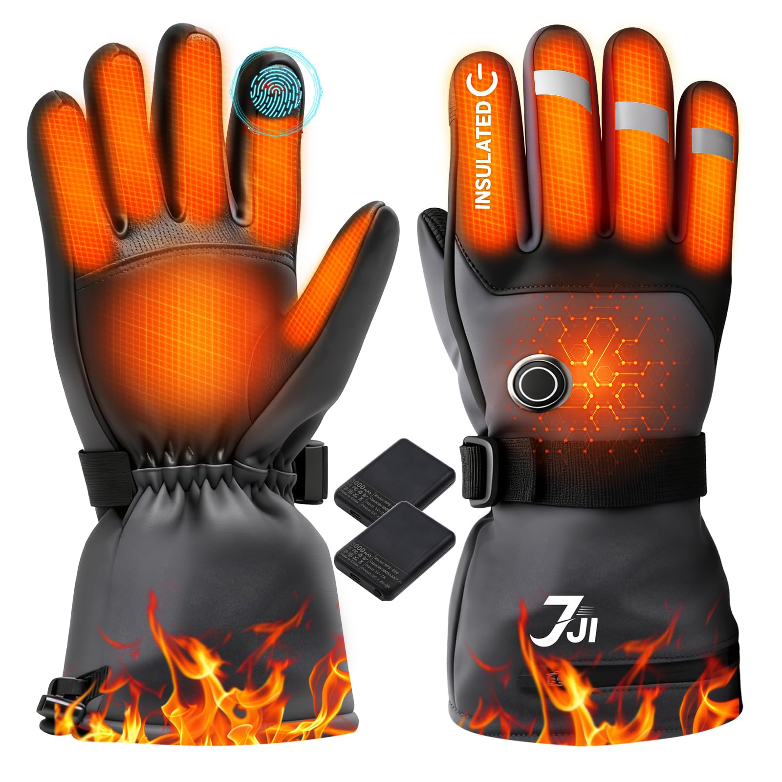 7JI Heated Motorcycle Gloves with 3 Temperature Settings Touchscreen Waterproof and 6000mAh High Adjustable Wrist Perfect for Outdoor and XL чорний
7JI Heated Motorcycle Gloves with 3 Temperature Settings Touchscreen Waterproof and 6000mAh High Adjustable Wrist Perfect for Outdoor and XL чорний