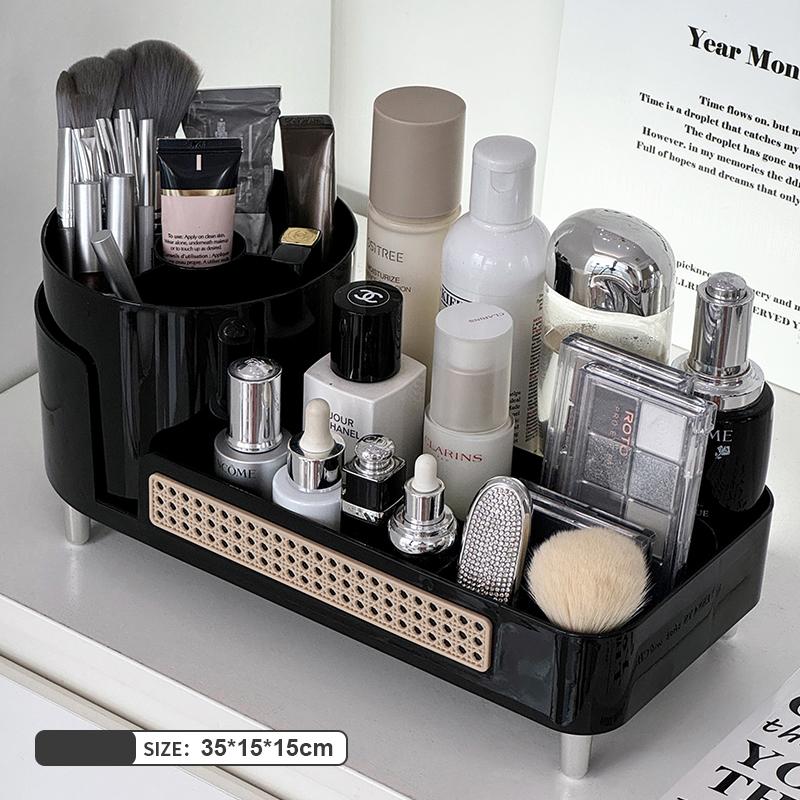 Desktop Cosmetics Storage Box Rotating Makeup Brush Holder Dressing Table Skincare Product Eyeshadow Pen Lipstick Storage Shelf
Desktop Cosmetics Storage Box Rotating Makeup Brush Holder Dressing Table Skincare Product Eyeshadow Pen Lipstick Storage Shelf