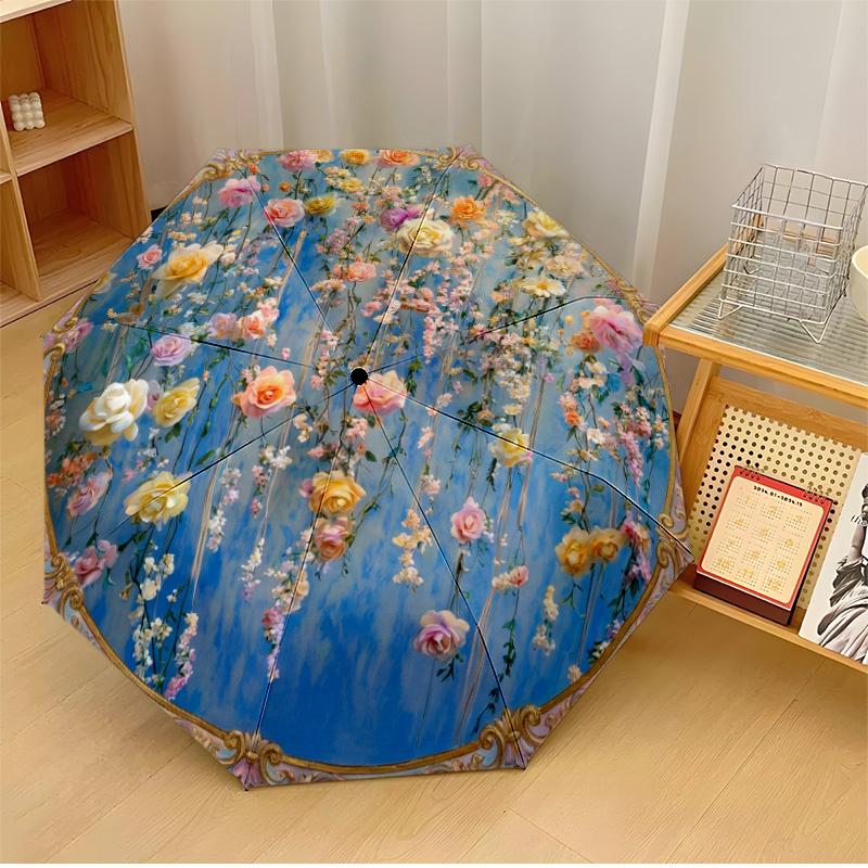 Floral Paw Print Design 1 Theme Automatic Umbrella Compact 8-Rib Design Sturdy Construction Durable Umbrella Stylish Accessory
Floral Paw Print Design 1 Theme Automatic Umbrella Compact 8-Rib Design Sturdy Construction Durable Umbrella Stylish Accessory