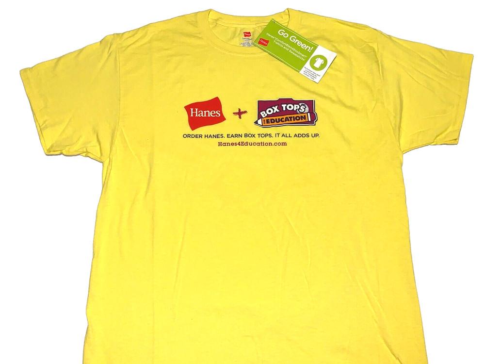 Rare 2011 Hanes Box Tops For Education Light Yellow T-Shirt New! LARGE Unisex T-Shirt L
Rare 2011 Hanes Box Tops For Education Light Yellow T-Shirt New! LARGE Unisex T-Shirt L
