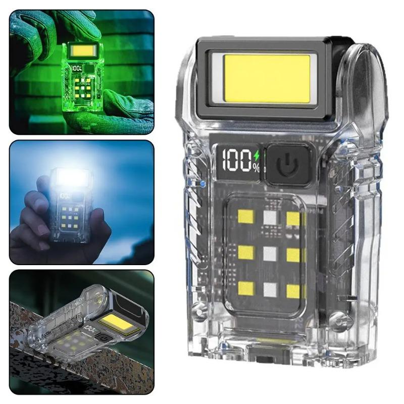 USB Rechargeable LED Flashlight Portable Flashlight Super Bright Camping Lantern Side COB Emergency Light With Clip 4 Modes прозорий
USB Rechargeable LED Flashlight Portable Flashlight Super Bright Camping Lantern Side COB Emergency Light With Clip 4 Modes прозорий