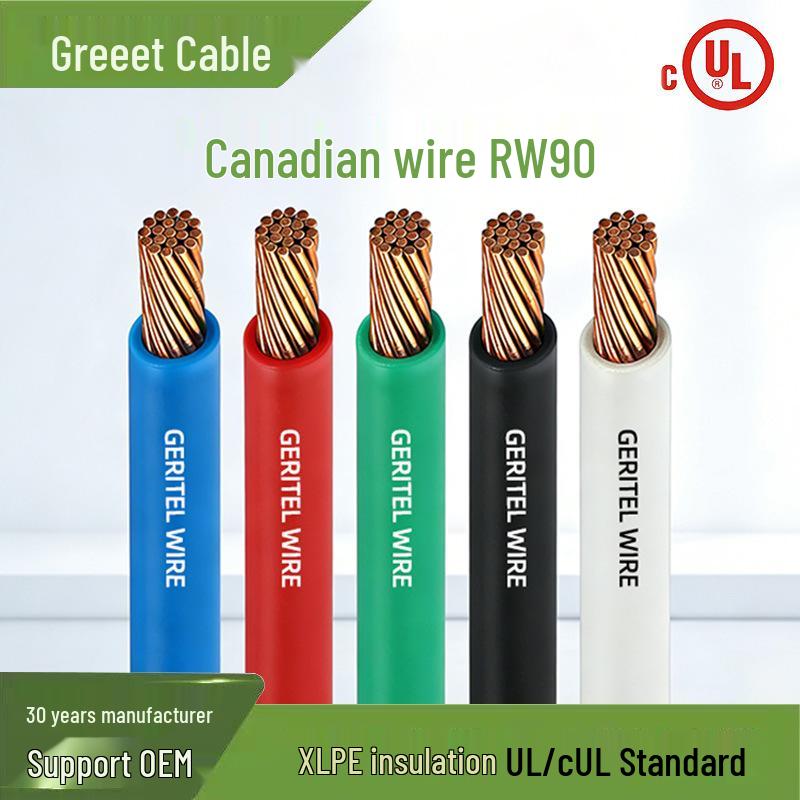 CSA Certified RW90 XLPE Insulated Copper Core Power Cable, 600V/1000V, Canada 14 AWG
CSA Certified RW90 XLPE Insulated Copper Core Power Cable, 600V/1000V, Canada 14 AWG