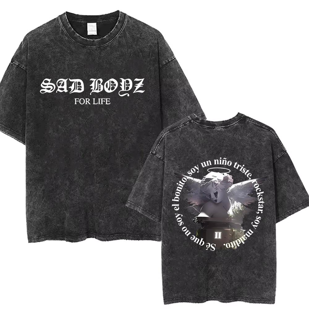 Washed Vintage Singer Junior H Sad Boyz Printed T Shirt Mens Fashion Oversized Loose TShirt Men Women Hip Hop Casual T Shirts S
Washed Vintage Singer Junior H Sad Boyz Printed T Shirt Mens Fashion Oversized Loose TShirt Men Women Hip Hop Casual T Shirts S