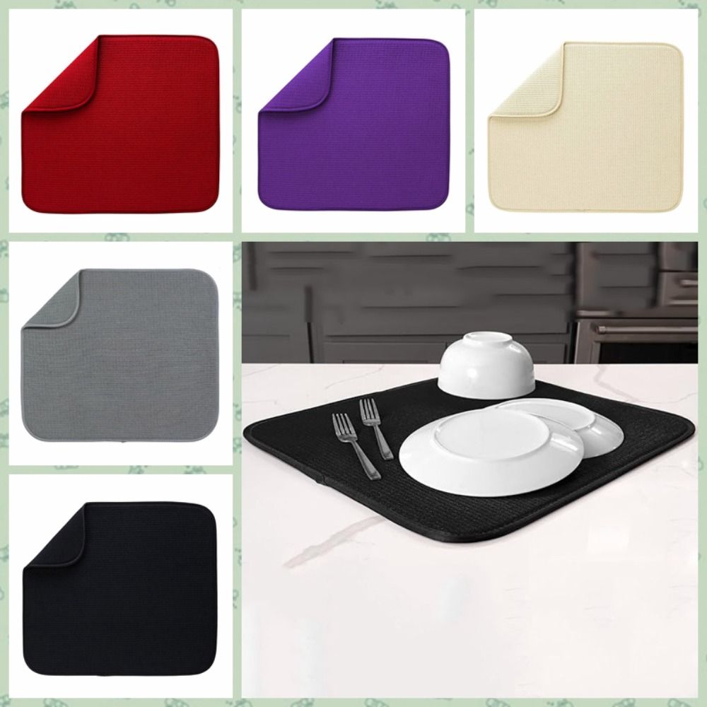 Absorbent Microfiber Dishes Drainer Mat Rectangle Kitchen Counter Mat Drying Pad Cabinet чёрный
Absorbent Microfiber Dishes Drainer Mat Rectangle Kitchen Counter Mat Drying Pad Cabinet чёрный