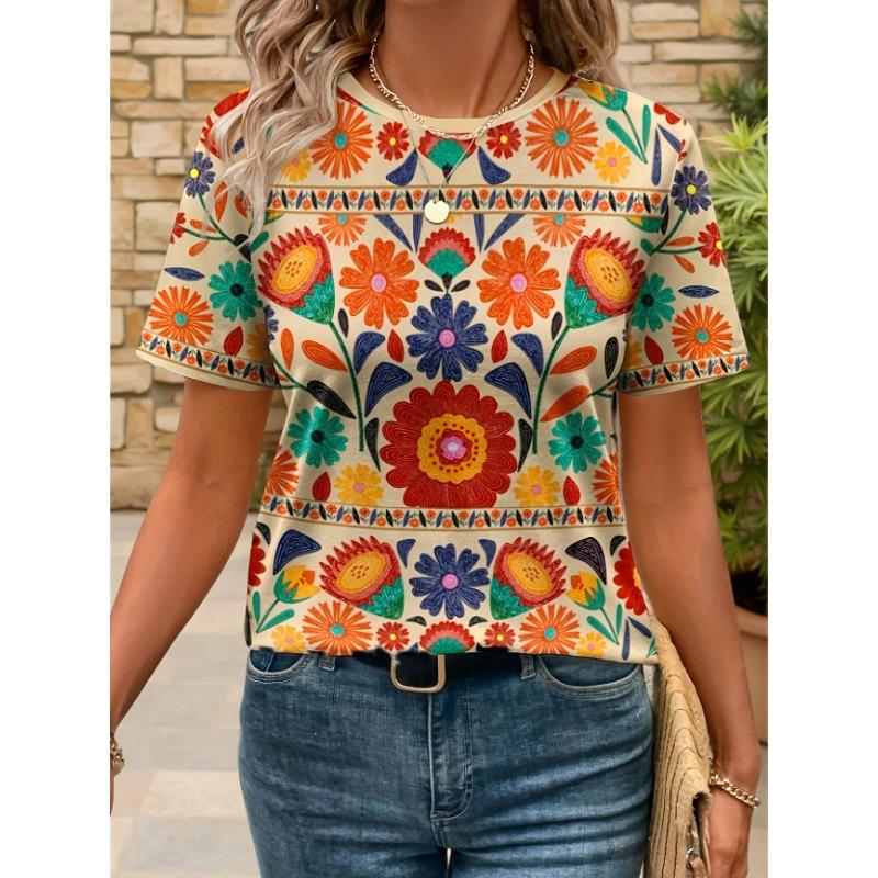 Summer Ladies T-Shirt Floral 3d Printing Retro Fashion Casual Bohemian Ethnic Style Oversized T-Shirt Summer Ladies Short Sleeve 6XL
Summer Ladies T-Shirt Floral 3d Printing Retro Fashion Casual Bohemian Ethnic Style Oversized T-Shirt Summer Ladies Short Sleeve 6XL