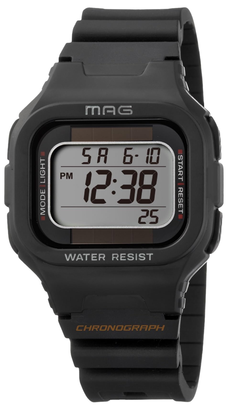 MAG Watch Digital Solar Dual Power Waterproof Urethane Strap Slightly Small Can Be Used by Children BK Black MW-551A
MAG Watch Digital Solar Dual Power Waterproof Urethane Strap Slightly Small Can Be Used by Children BK Black MW-551A