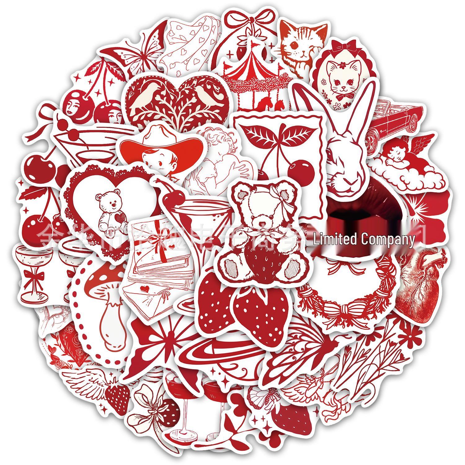 50 Valentine’s Day Red Drawing Stickers for DIY: Water Bottles, Phone Cases, Notebooks No
50 Valentine’s Day Red Drawing Stickers for DIY: Water Bottles, Phone Cases, Notebooks No