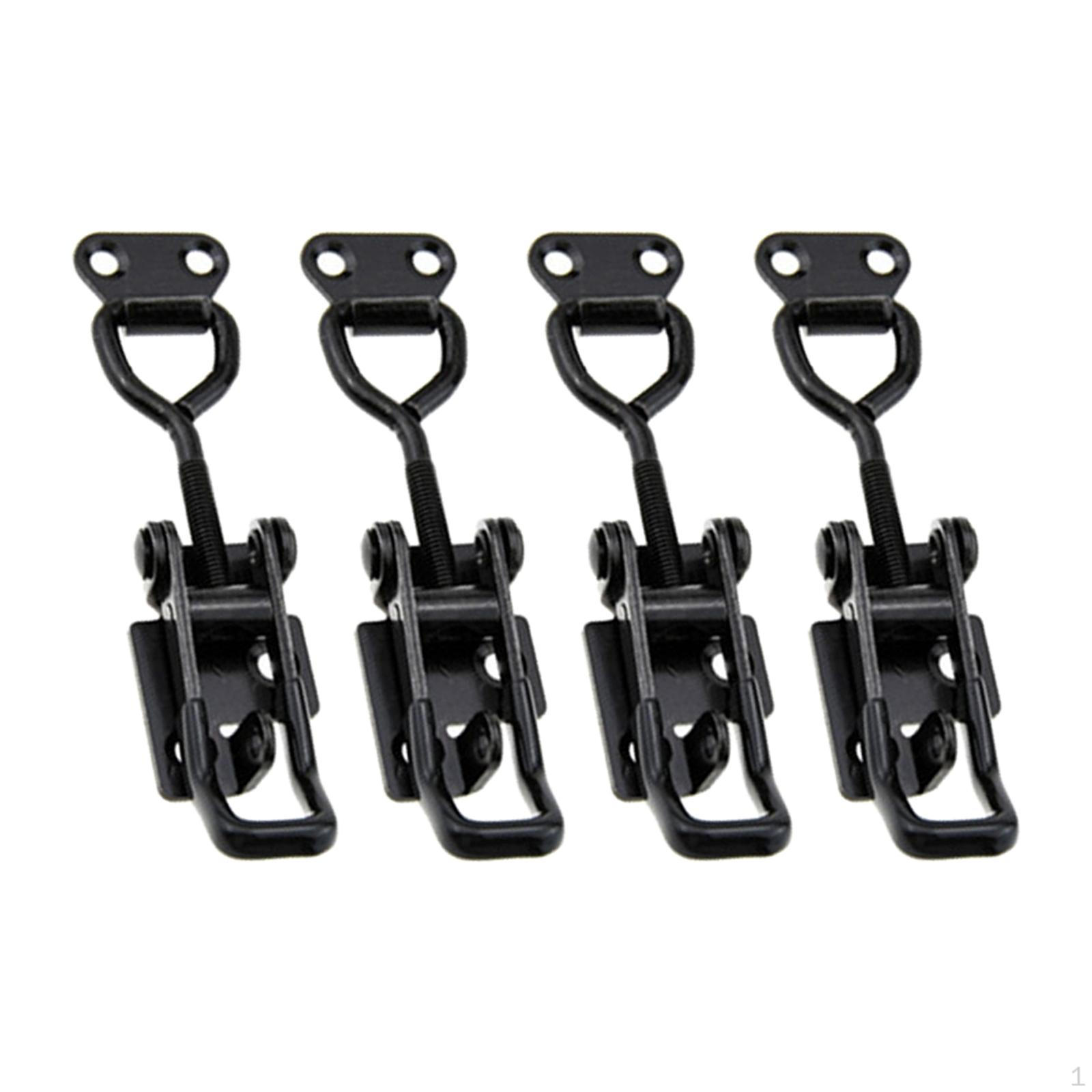4 Pieces Toggle Clamps Cabinet Boxes Lever Handle Black Iron Quick Release Hand Tool Pull Hasp Latch 180KG
4 Pieces Toggle Clamps Cabinet Boxes Lever Handle Black Iron Quick Release Hand Tool Pull Hasp Latch 180KG