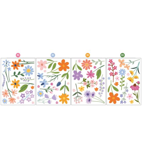 8 Sheets Flowers Wall Decals Watercolor Spring Floral Wall Sticker Colorful Peel And Stick Mural Wall Art for Home Bathroom Kitchen Decor A
8 Sheets Flowers Wall Decals Watercolor Spring Floral Wall Sticker Colorful Peel And Stick Mural Wall Art for Home Bathroom Kitchen Decor A