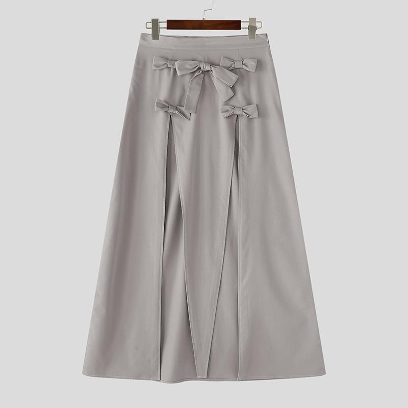 INCERUN Men High Waist Side Zip-Up Bow Kont Long Party Splits Kilt Skirts S
INCERUN Men High Waist Side Zip-Up Bow Kont Long Party Splits Kilt Skirts S