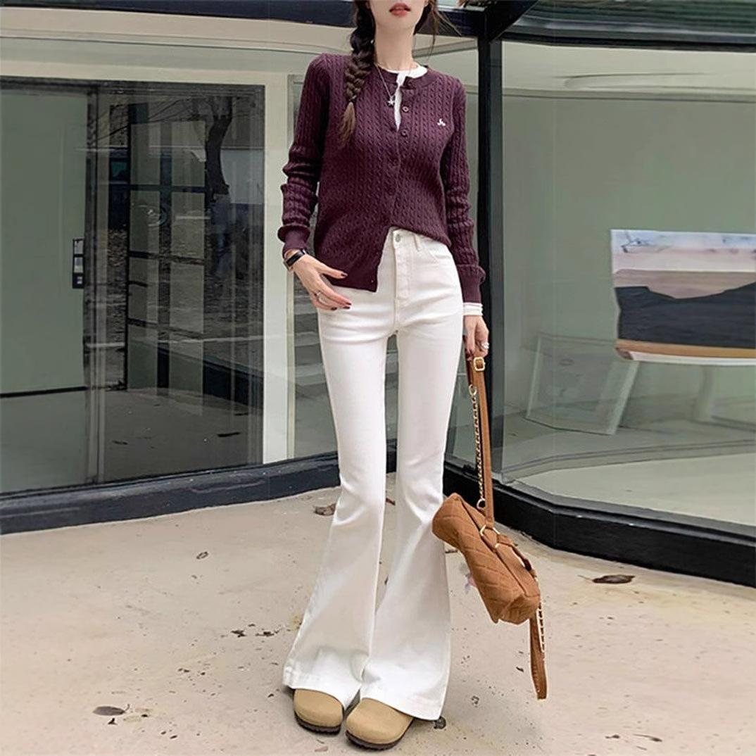 Белые расклешенные джинсы High Street Женские Весенне-осенние Джинсы с высокой посадкой Эластичные Облегающие Узкие Брюки-подковы Ретро Уличный Стиль Мешковатые Джинсы для Леди 4XL
Белые расклешенные джинсы High Street Женские Весенне-осенние Джинсы с высокой посадкой Эластичные Облегающие Узкие Брюки-подковы Ретро Уличный Стиль Мешковатые Джинсы для Леди 4XL