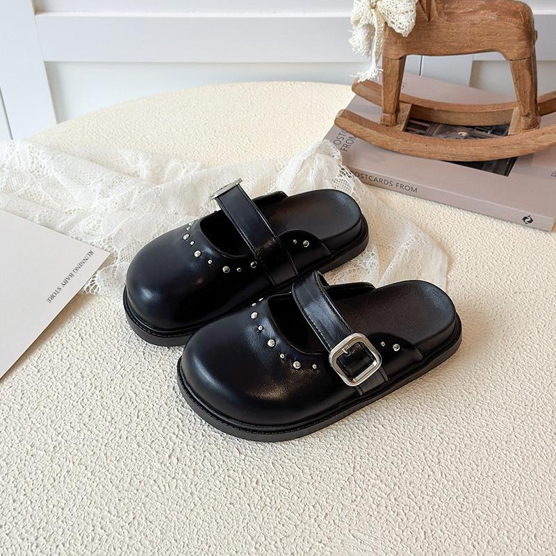 Classic Slip-on Mules Shoes Girls Versatile Rivets Children Slippers Soft Bottom Litlle Girl Slides Summer Leopard Shoes I11128 26 чорний
Classic Slip-on Mules Shoes Girls Versatile Rivets Children Slippers Soft Bottom Litlle Girl Slides Summer Leopard Shoes I11128 26 чорний