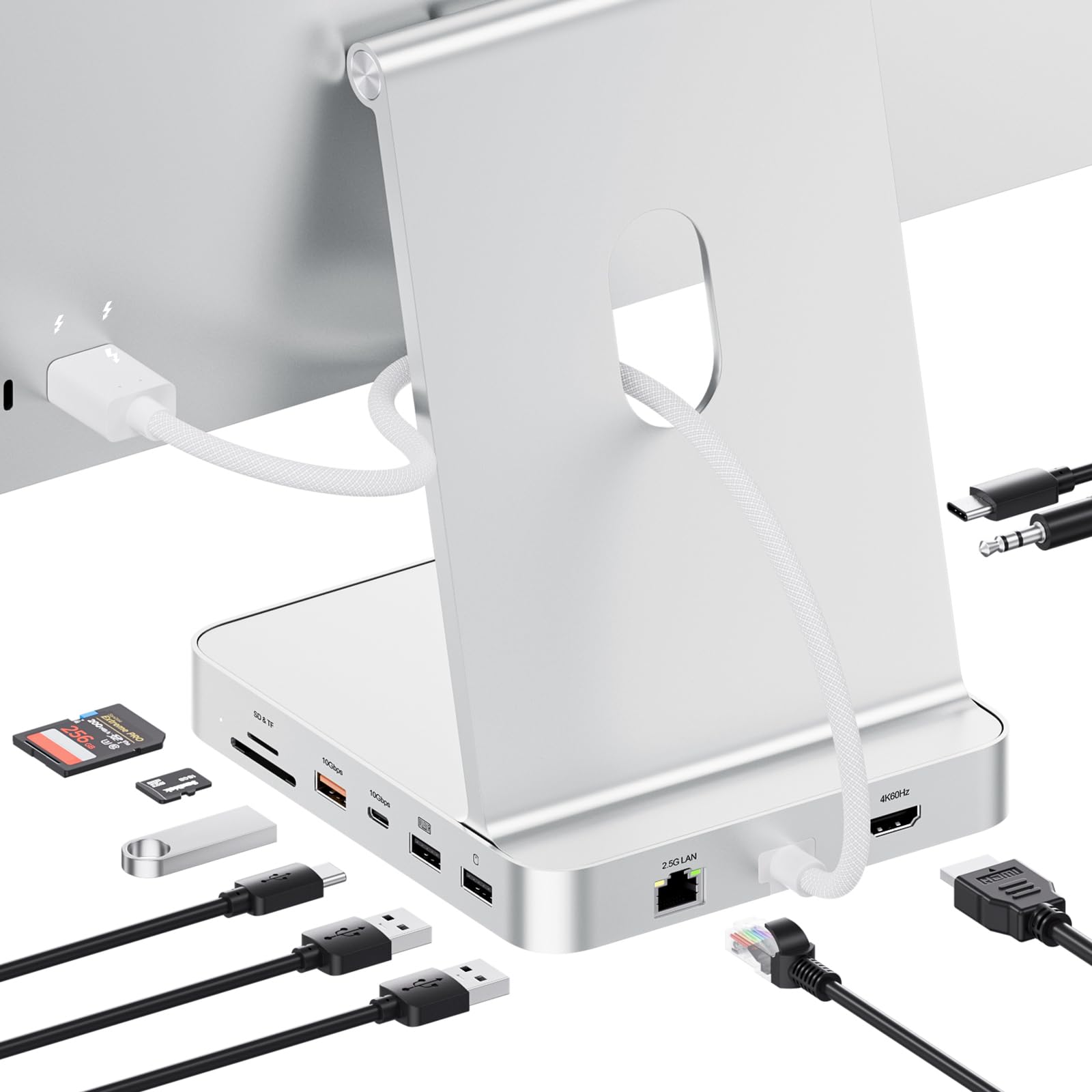 PULWTOP 11 in 1 USB C Hub for iMac 2021 2023 2024 iMac M1 M3 M4 Accessories USB Hub HDMI SSD Expansion not USB C 2 x USB A jack 24 4K, 2.5G Ethernet, срібний
PULWTOP 11 in 1 USB C Hub for iMac 2021 2023 2024 iMac M1 M3 M4 Accessories USB Hub HDMI SSD Expansion not USB C 2 x USB A jack 24 4K, 2.5G Ethernet, срібний