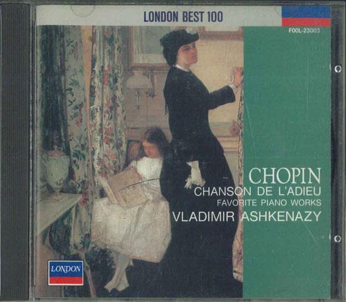 CD VLADIMIR ASHKENAZY Chopin Favourite Piano Pieces F00L23003 LONDON 1989 Japan Classical Used
CD VLADIMIR ASHKENAZY Chopin Favourite Piano Pieces F00L23003 LONDON 1989 Japan Classical Used