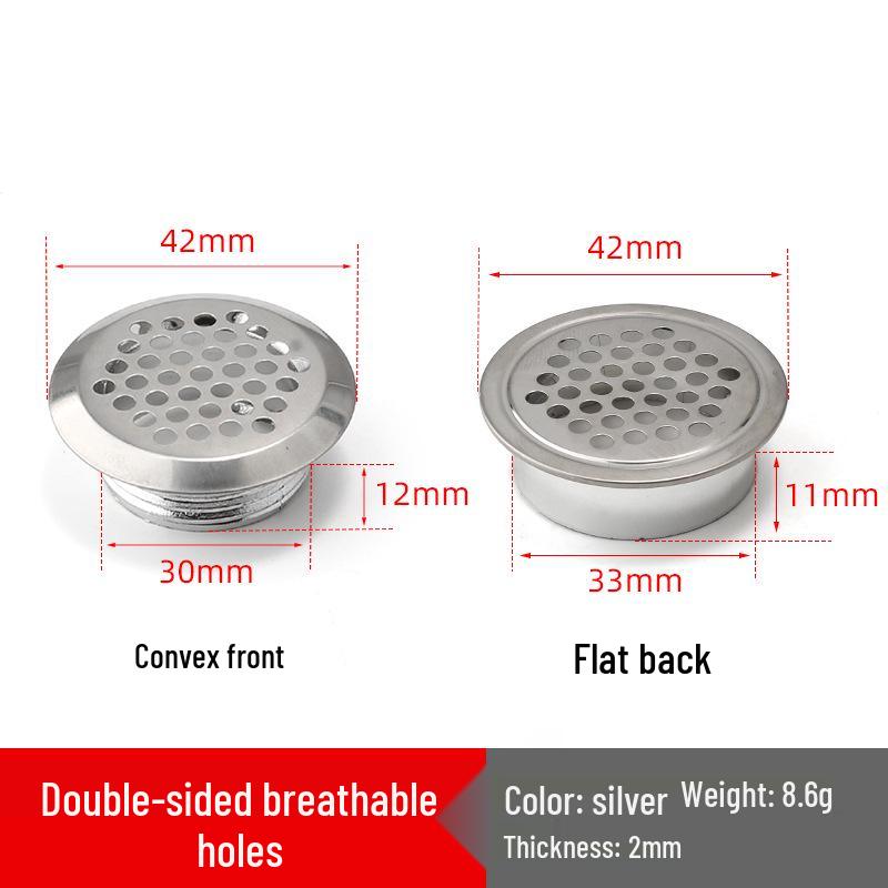 Stainless Steel Round Shoe Cabinet Ventilation Cover with 35 Double-Sided Holes
Stainless Steel Round Shoe Cabinet Ventilation Cover with 35 Double-Sided Holes