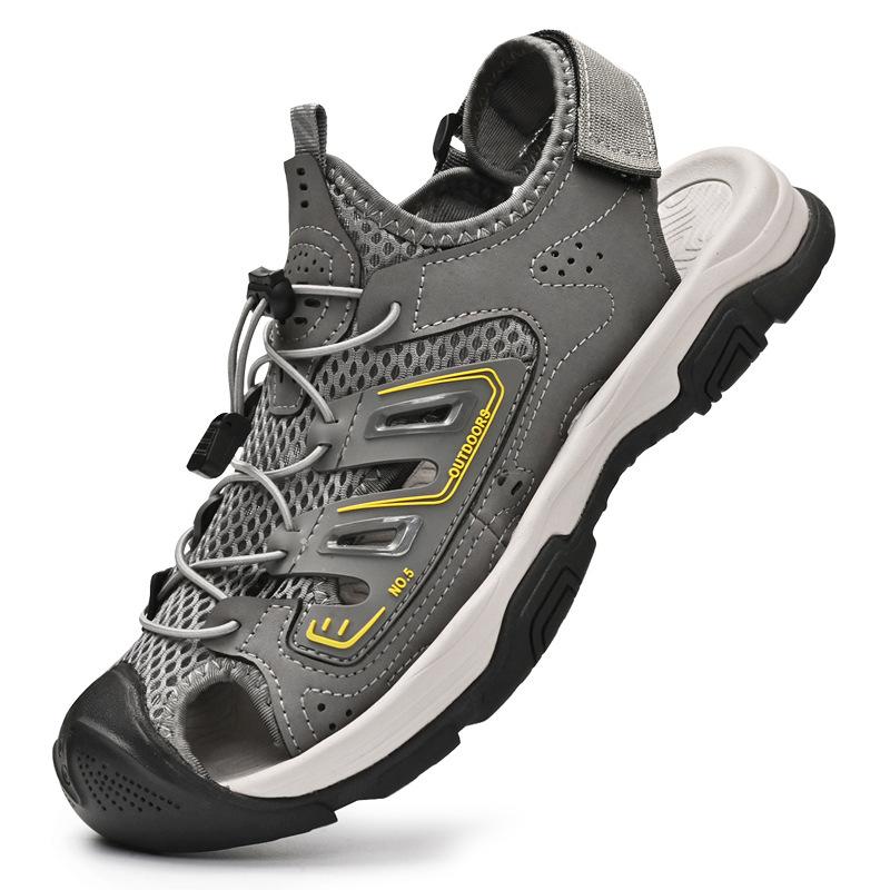 New sandals men s summer wear sports soft-soled men s casual men s beach shoes 38 сірий колір
New sandals men s summer wear sports soft-soled men s casual men s beach shoes 38 сірий колір