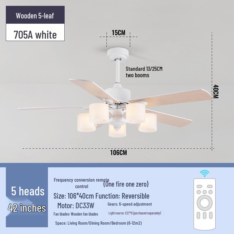 Потолочный вентилятор с подсветкой в скандинавском стиле, бесшумный, с люстрой для гостиной, спальни или ресторана.
Потолочный вентилятор с подсветкой в скандинавском стиле, бесшумный, с люстрой для гостиной, спальни или ресторана.
