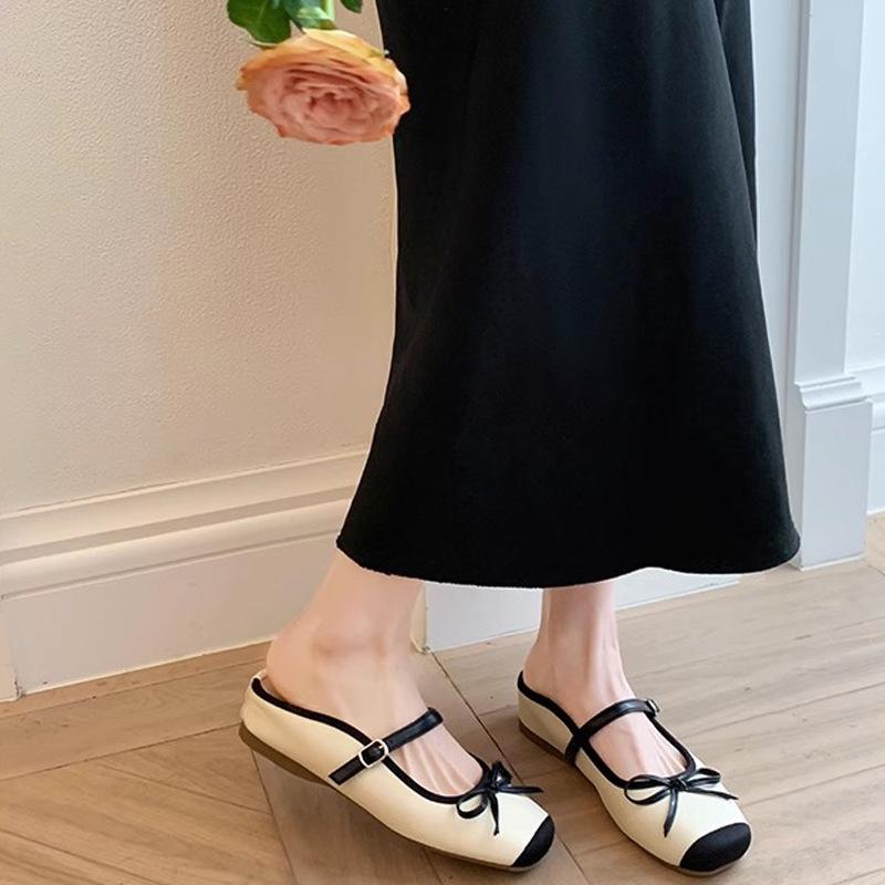 Grape mother inner height increase bow word shallow mouth ballet half drag single shoes women s new 40
Grape mother inner height increase bow word shallow mouth ballet half drag single shoes women s new 40