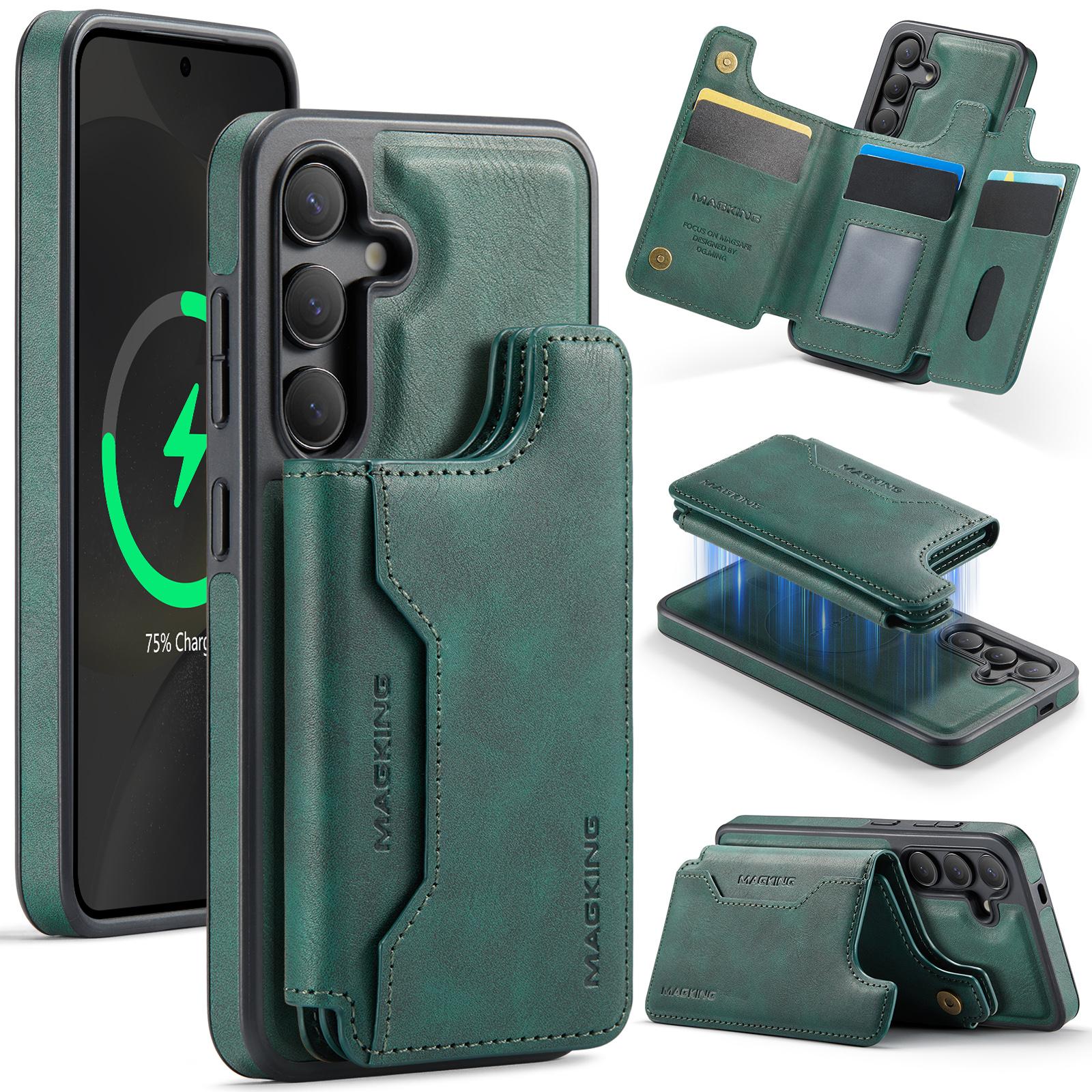 MAGKING K3 Series For Samsung Galaxy S24 Case Compatible with MagSafe Wallet PC+TPU+PU Phone Cover Green
MAGKING K3 Series For Samsung Galaxy S24 Case Compatible with MagSafe Wallet PC+TPU+PU Phone Cover Green
