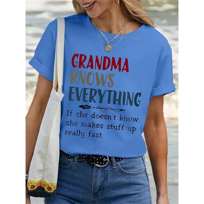 Women s T Shirt Basic Letter Print Short Sleeve Regular Tops Round Neck Daily Weekend Black White Blue Purple Gray 2XL
Women s T Shirt Basic Letter Print Short Sleeve Regular Tops Round Neck Daily Weekend Black White Blue Purple Gray 2XL