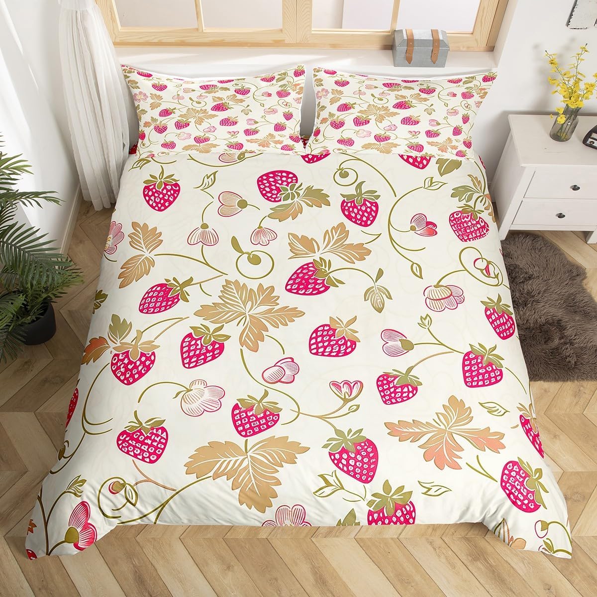 Comforter Lovely Cartoon Strawberry Bedding Set King For Girl Teen Red Rose Microfiber Blue Star Yellow Floral Comforter (quilt)-EU Single(135*200cm)3pcs
Comforter Lovely Cartoon Strawberry Bedding Set King For Girl Teen Red Rose Microfiber Blue Star Yellow Floral Comforter (quilt)-EU Single(135*200cm)3pcs