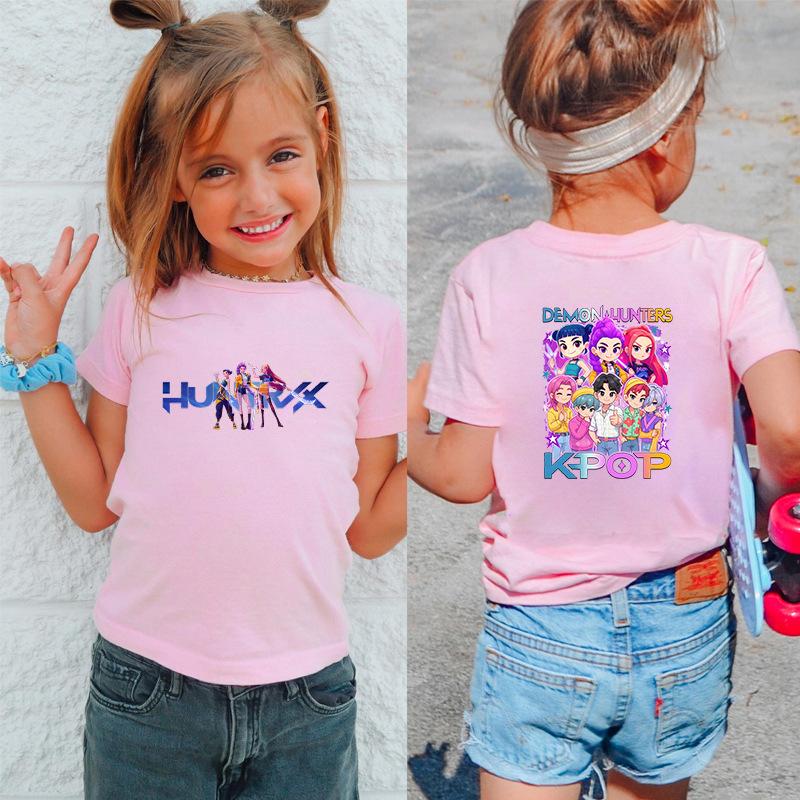 KPOP HuntRX Demon Slayers Korean Print Short Sleeve Kids T-Shirt (Medium/Large) 110cm
KPOP HuntRX Demon Slayers Korean Print Short Sleeve Kids T-Shirt (Medium/Large) 110cm