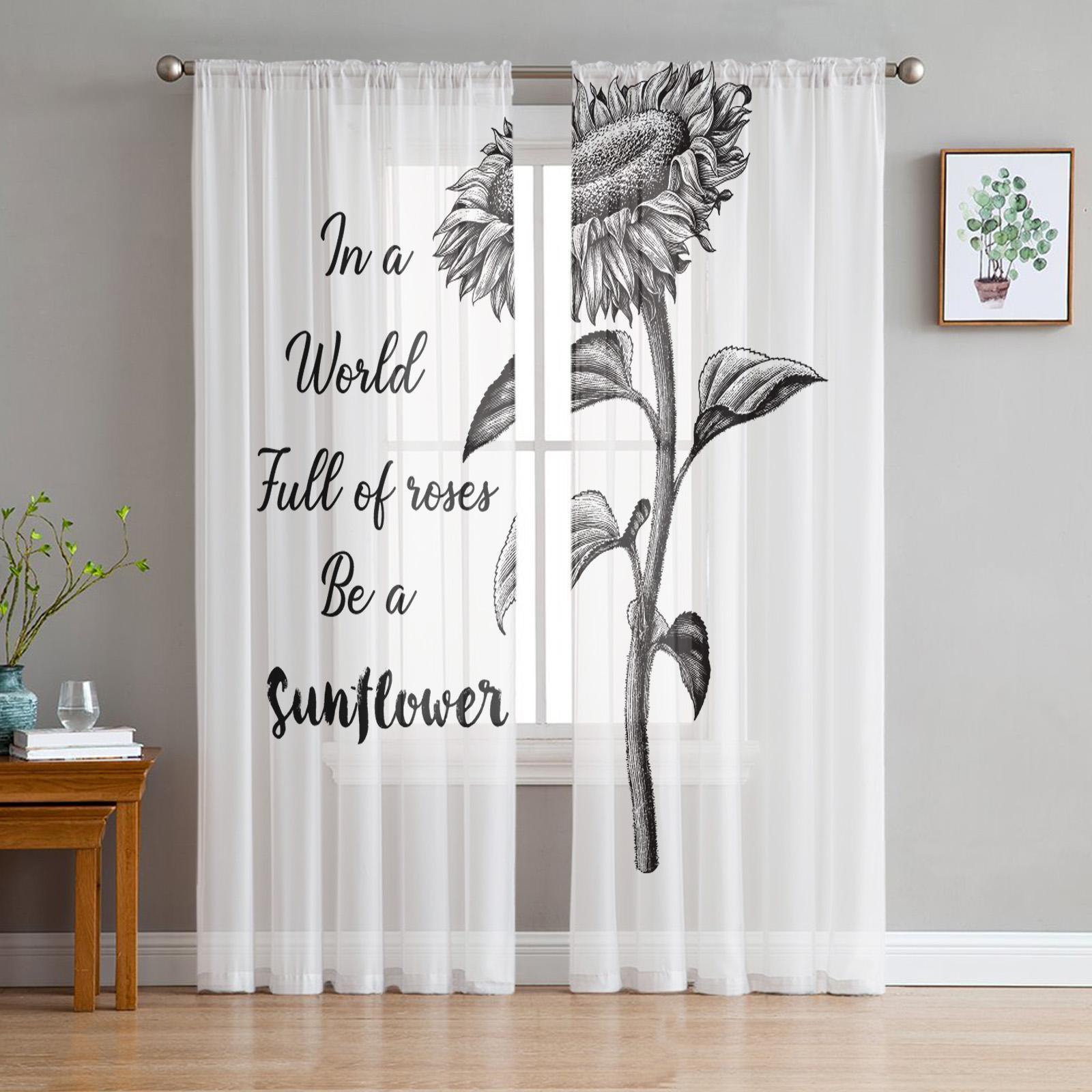 In A World Full Of Roses Be A Sunflower Sheer Curtains for Living Room Modern Voile Curtain Bedroom Tulle Curtains Window Drapes W135 x H114cm
In A World Full Of Roses Be A Sunflower Sheer Curtains for Living Room Modern Voile Curtain Bedroom Tulle Curtains Window Drapes W135 x H114cm
