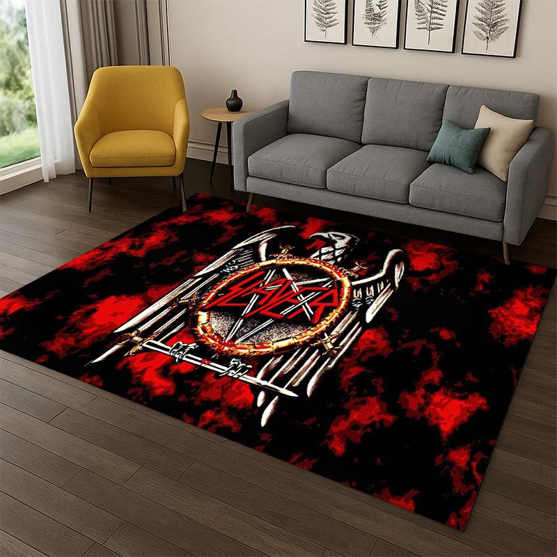 3D Slayer Heavy Metal Rcck Band Sign Carpet Rug for Bedroom Living Room Sofa Doormat Home Decor,Kid Game Area Rug Non-slip 40x60cm
3D Slayer Heavy Metal Rcck Band Sign Carpet Rug for Bedroom Living Room Sofa Doormat Home Decor,Kid Game Area Rug Non-slip 40x60cm