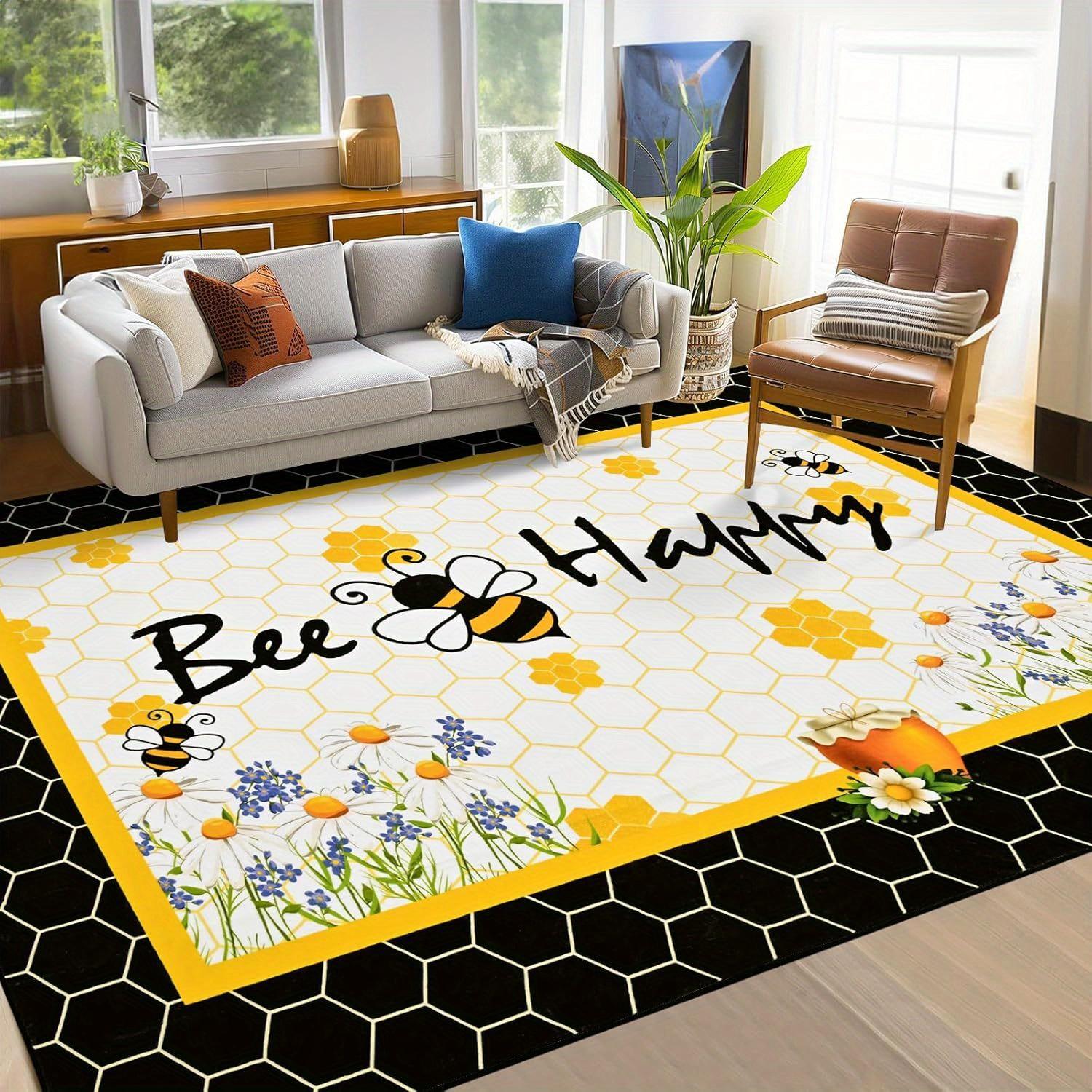 1pc Honey Bee Area Rug for Living Room Yellow Rug for Bedroom Soft Floor Carpet for Dining for Kitchen Laundry Office Decoration 50X80CM
1pc Honey Bee Area Rug for Living Room Yellow Rug for Bedroom Soft Floor Carpet for Dining for Kitchen Laundry Office Decoration 50X80CM