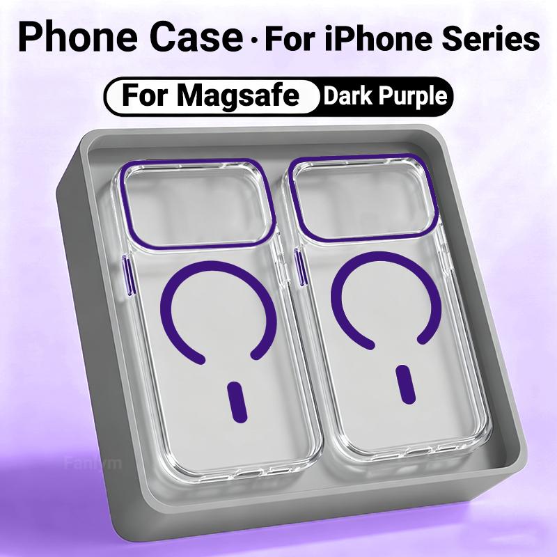 Luxury Transparent For Magsafe Phone Case For iPhone 17 Pro Max 16 15 14 13 Pro Max Plus Air Metal Button Cases Cover Funda For iPhone 13 темно-фіолетовий колір
Luxury Transparent For Magsafe Phone Case For iPhone 17 Pro Max 16 15 14 13 Pro Max Plus Air Metal Button Cases Cover Funda For iPhone 13 темно-фіолетовий колір