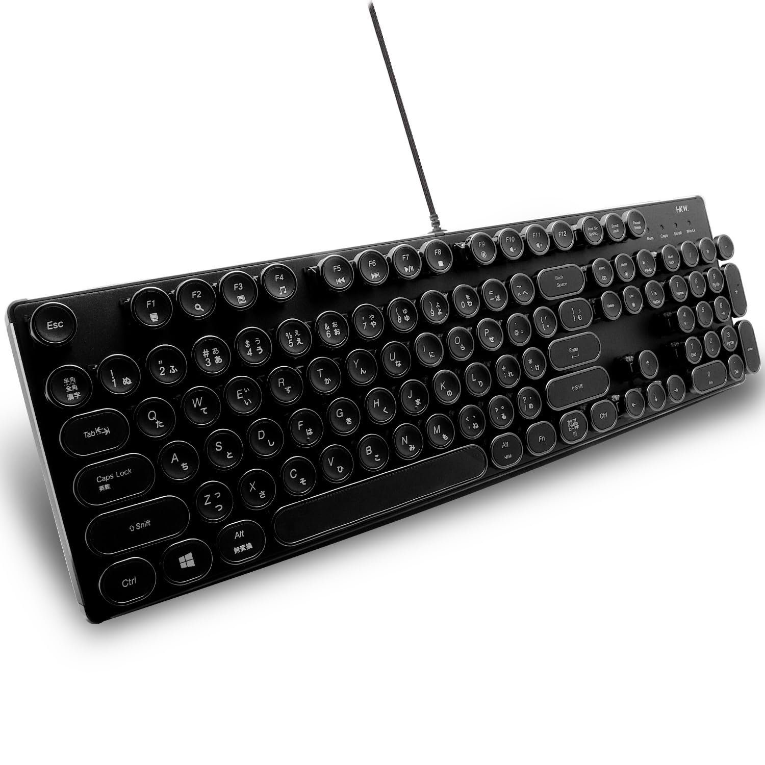 HKW Typewriter Style Mechanical Keyboard Blue Axis 104 Keys USB Wired Japanese Keyboard (Black) чорний
HKW Typewriter Style Mechanical Keyboard Blue Axis 104 Keys USB Wired Japanese Keyboard (Black) чорний