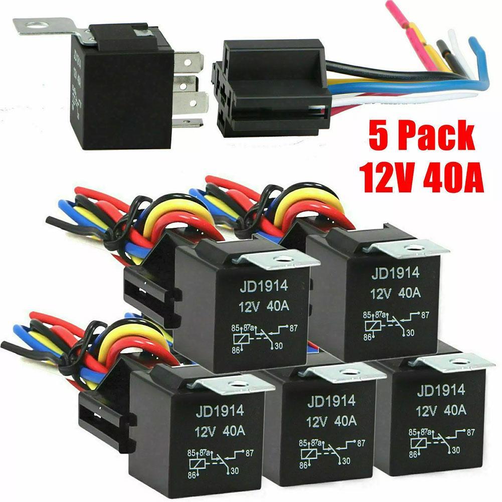 12V 24V Waterproof Automotive Relay 4pin 5pin 4P 5P 40A Car Relay With Black Red Copper Terminal Auto Relay With Relay Socket
12V 24V Waterproof Automotive Relay 4pin 5pin 4P 5P 40A Car Relay With Black Red Copper Terminal Auto Relay With Relay Socket
