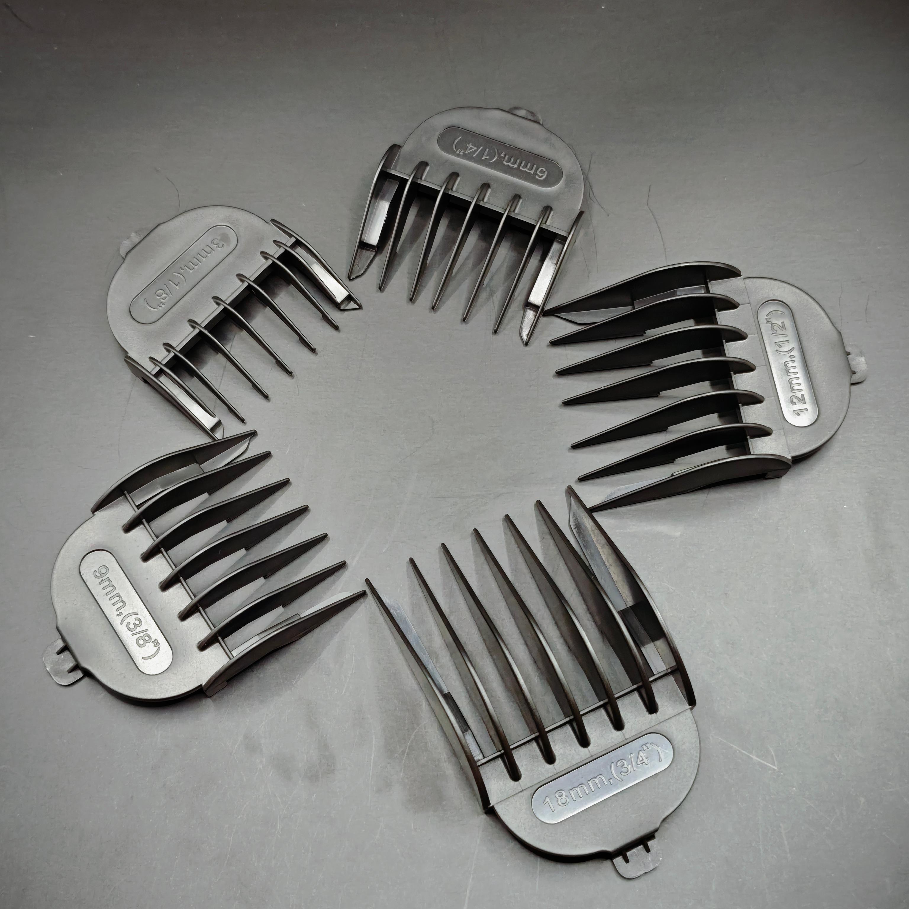 5PCS Guide Comb For Remington Trimmer HC5200 HC5400 HC5600 HC5800 HC5038 HC5080 HC5081 HC5020 HC5780 HC5015 3mm 6mm 9mm 12mm 18mm чёрный
5PCS Guide Comb For Remington Trimmer HC5200 HC5400 HC5600 HC5800 HC5038 HC5080 HC5081 HC5020 HC5780 HC5015 3mm 6mm 9mm 12mm 18mm чёрный