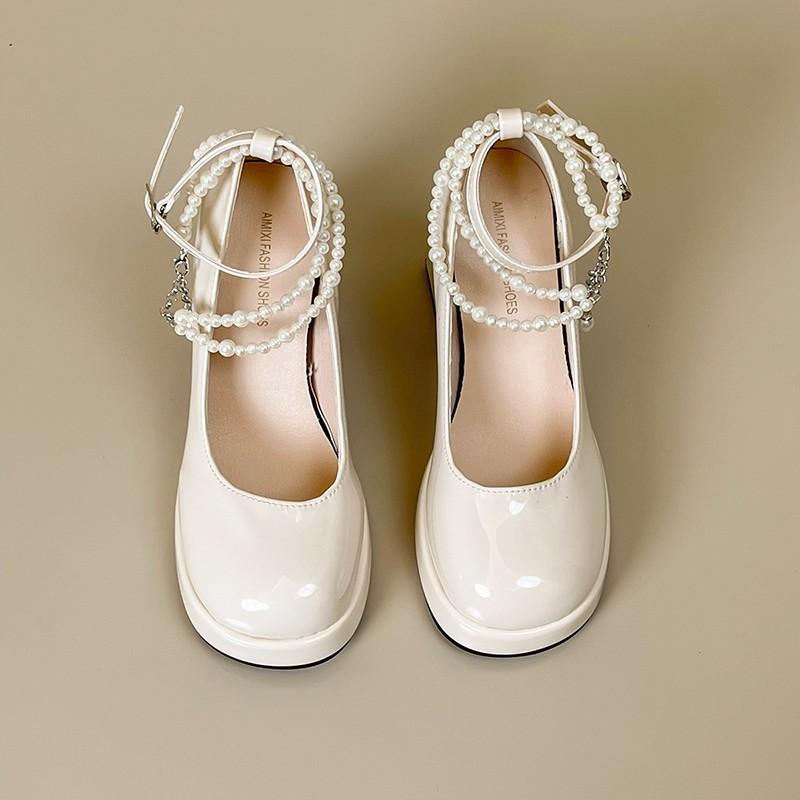 Французский жемчужный сказочный стиль туфли подружки невесты туфли Мэри Джейн водонепроницаемые туфли на высоком каблуке женские туфли-лодочки с ремешком на пряжке толстый каблук 40
Французский жемчужный сказочный стиль туфли подружки невесты туфли Мэри Джейн водонепроницаемые туфли на высоком каблуке женские туфли-лодочки с ремешком на пряжке толстый каблук 40