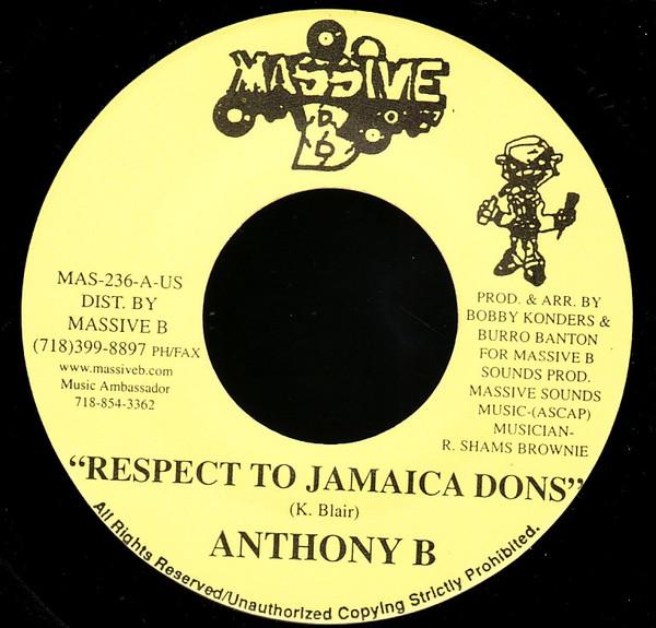 7inch Record ANTHONY B / SNOW & WHITEY DON - Respect To Jamaica Dons / Bag Fulla MAS236 Massive B 2003 US Reggae, Ska & Dub Used
7inch Record ANTHONY B / SNOW & WHITEY DON - Respect To Jamaica Dons / Bag Fulla MAS236 Massive B 2003 US Reggae, Ska & Dub Used