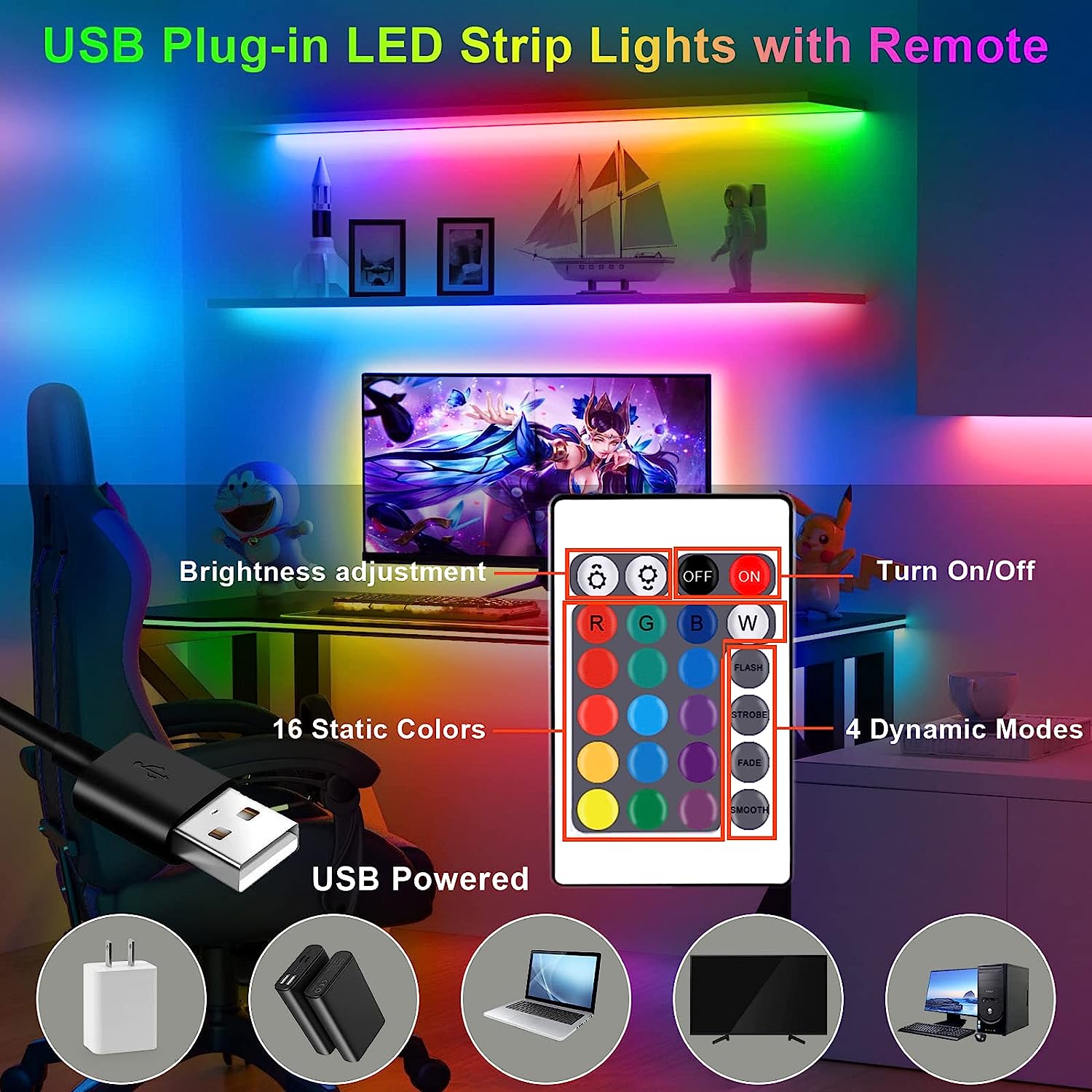 Светодиодная лента RGB 1/2/3/4/5M USB 2835SMD гибкая лампа лента с пультом дистанционного управления для подсветки телевизора украшение для домашней вечеринки 1m 
Светодиодная лента RGB 1/2/3/4/5M USB 2835SMD гибкая лампа лента с пультом дистанционного управления для подсветки телевизора украшение для домашней вечеринки 1m