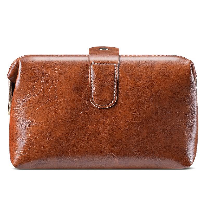 Fashion Vintage PU Leather Cosmetic Bag for Women Girl Solid Color Button Coin Purse Large Capacity Makeup Case Waterproof
Fashion Vintage PU Leather Cosmetic Bag for Women Girl Solid Color Button Coin Purse Large Capacity Makeup Case Waterproof