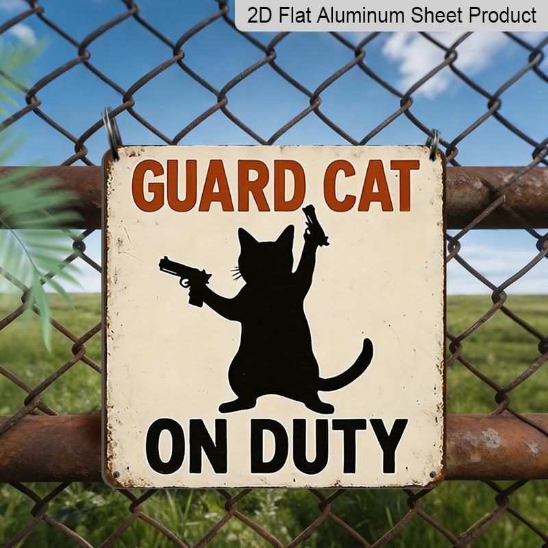 2D Flat, 1pc Vintage Black Cat Metal Aluminum Sign - Guard Cat on Duty Humorous Wall Decor, Ideal for Porch, Garage, Club, Office, Pet Corner 20*20cm
2D Flat, 1pc Vintage Black Cat Metal Aluminum Sign - Guard Cat on Duty Humorous Wall Decor, Ideal for Porch, Garage, Club, Office, Pet Corner 20*20cm