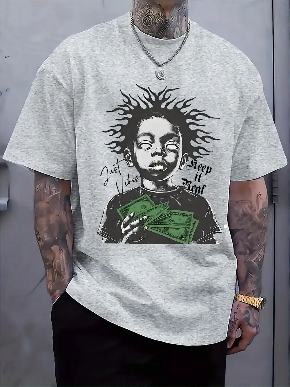 Trendy Hip-Hop Cash-Holding Youth Print Round Neck Short-Sleeve T-shirt XXXXL
Trendy Hip-Hop Cash-Holding Youth Print Round Neck Short-Sleeve T-shirt XXXXL