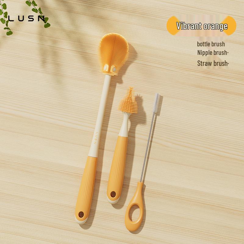 Silicone 3-in-1 Bottle & Nipple Cleaning Brush Set for Infants and Babies
Silicone 3-in-1 Bottle & Nipple Cleaning Brush Set for Infants and Babies