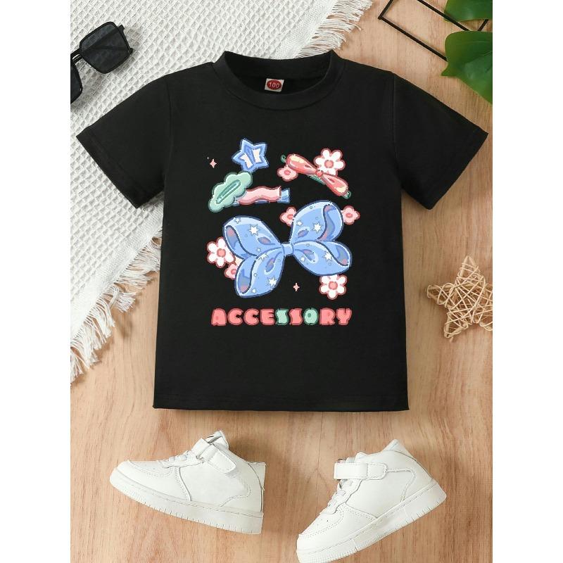 European sizes Blue Girl Butterfly Bow Print Pattern, Summer Girls Crew Neck T-shirt, Comfortable and Breathable 98cm чёрный
European sizes Blue Girl Butterfly Bow Print Pattern, Summer Girls Crew Neck T-shirt, Comfortable and Breathable 98cm чёрный