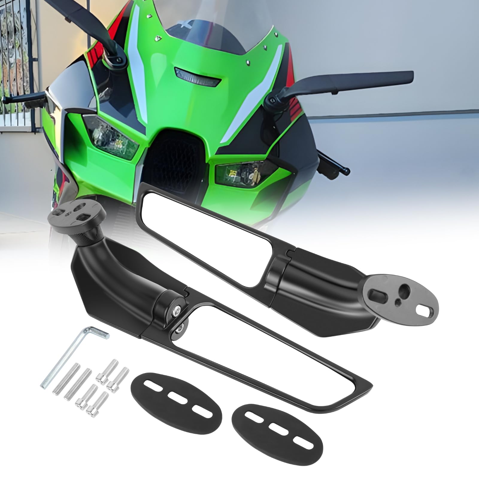 movable mirror for Kawasaki motorcycles Ninja series with Made of aluminum alloy viewing and manual folding function Motorcycle accessories
movable mirror for Kawasaki motorcycles Ninja series with Made of aluminum alloy viewing and manual folding function Motorcycle accessories