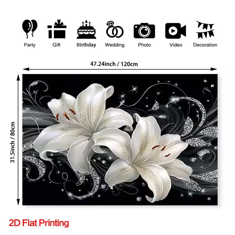 2D Elegant Black Lily Backdrop - Formal Photography Background for Party 47.2x31.5inch/120*80cm
2D Elegant Black Lily Backdrop - Formal Photography Background for Party 47.2x31.5inch/120*80cm