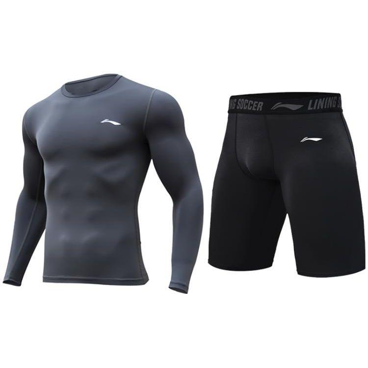 Li Ning дышащий спортивный удобный фитнес-костюм мужские костюмы YUDT061-3+YUST013-1 M
Li Ning дышащий спортивный удобный фитнес-костюм мужские костюмы YUDT061-3+YUST013-1 M